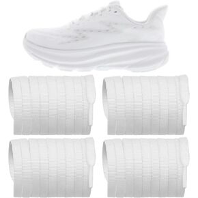 2 Pairs Shoelaces for HOKA ONE ONE Running Sneakers, 1/4"(6mm) Flat Stripe Polycotton Shoe Laces Strings Replacement