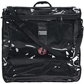 Tallit Tote Bag Rain Proof Black with Carry Handle Clear Front in Size Large 16.5" W X 17" H