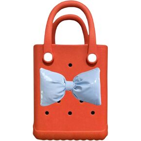 Mini Rubber tote bag, Rubber Beach Tote, Lightweight Washable Tote for Beach Pool Travel