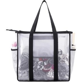 JIANYA Clear Tote Bag Beach Bags for Women Large Waterproof Sandproof Tip-proof Shoudler Tote Bag Swim Pool Bag