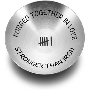ZZP 6 Year Anniversary Iron Gifts, Boyfriend Fathers Day Ideas, Iron Gifts for 6th Anniversary for Women Men, Wedding Jewelry Tray Ring Dish for Wife Husband, Engagement Gift for Couples