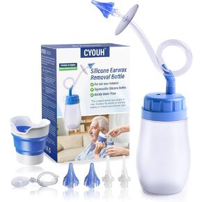 Ear Wax Remover, Ear Cleaner, Ear Cleaning Kit, Manual Ear Wash System, Safe and Effective for Cleaning Earwax Deposits（Sapphire Blue）