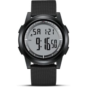 LN LENQIN Mens Watches Digital Watch for Men Stopwatch Ultra-Thin Minimalist Military Sports Waterproof Mens Wrist Watches with LED Backlight/Alarm/Timer/Date
