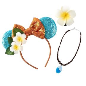 Mouse Ears Bow Headband for Princess Necklace Halloween Party Costume Accessories for Women