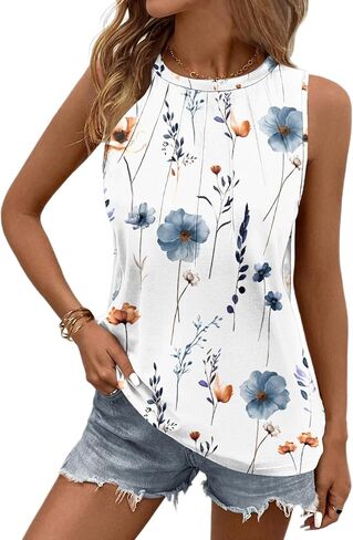 Zeagoo Summer Tank Top for Women 2025 Tops High Deck Tops Lourding Flowy Tary Tunic Uleveless Dorts in Kuwait