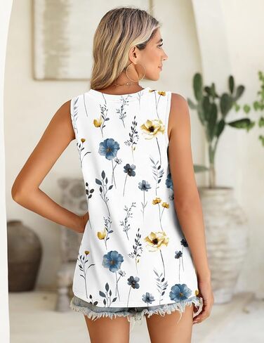 Zeagoo Summer Tank Top for Women 2025 Tops High Deck Tops Lourding Flowy Tary Tunic Uleveless Dorts in Kuwait