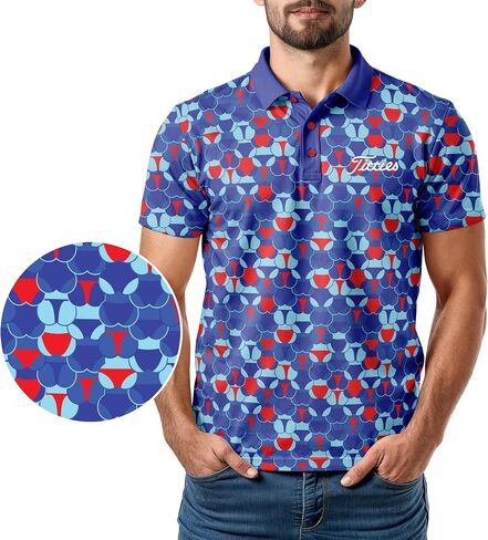 Crude Funny Golf Polo Shirts - Men UPF Dry Fit Performance Moisture Wicking Hawaiian Quick Dry Stretch Disc Shocker Glove in Saudi Arabia