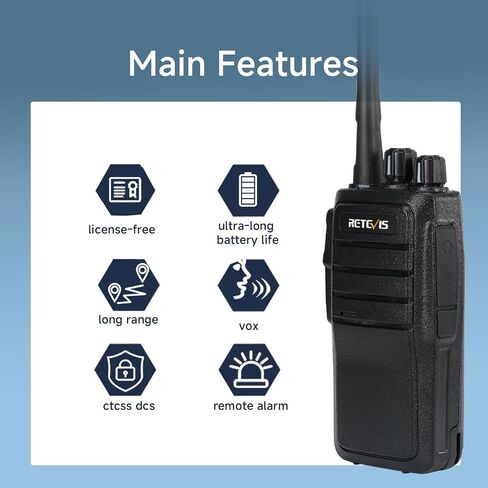 Retevis RT21 Walkie Talkies for Adults, 2 Way Radios Walkie Talkies Long Range, Portable FRS Two Way Radios with Earpiece, Handfree, for Government Education Churches Dealers(10 Pack) in Saudi Arabia