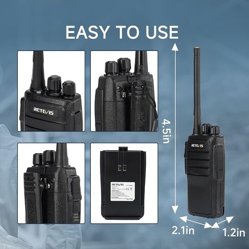 Retevis RT21 Walkie Talkies for Adults, 2 Way Radios Walkie Talkies Long Range, Portable FRS Two Way Radios with Earpiece, Handfree, for Government Education Churches Dealers(10 Pack) in Saudi Arabia