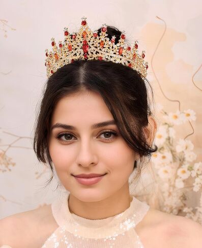 تاج كريستال خمر وتاج للنساء الزفاف الزفاف راينستون تيارا الأميرة ملكة التاج القوطية القوطية الأسود تاج من أجل حفلة عيد ميلاد الأزياء تأثيري in Kuwait