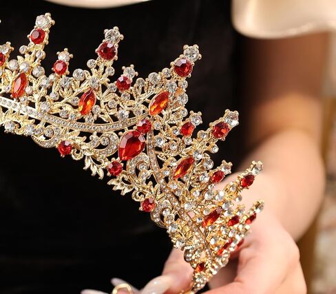 تاج كريستال خمر وتاج للنساء الزفاف الزفاف راينستون تيارا الأميرة ملكة التاج القوطية القوطية الأسود تاج من أجل حفلة عيد ميلاد الأزياء تأثيري in Kuwait