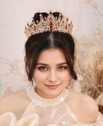 تاج كريستال خمر وتاج للنساء الزفاف الزفاف راينستون تيارا الأميرة ملكة التاج القوطية القوطية الأسود تاج من أجل حفلة عيد ميلاد الأزياء تأثيري in Kuwait