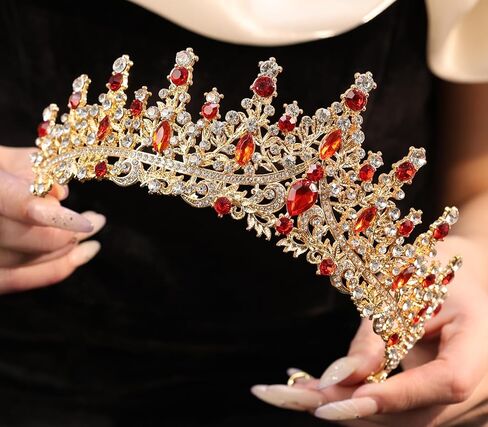 تاج كريستال خمر وتاج للنساء الزفاف الزفاف راينستون تيارا الأميرة ملكة التاج القوطية القوطية الأسود تاج من أجل حفلة عيد ميلاد الأزياء تأثيري in Kuwait