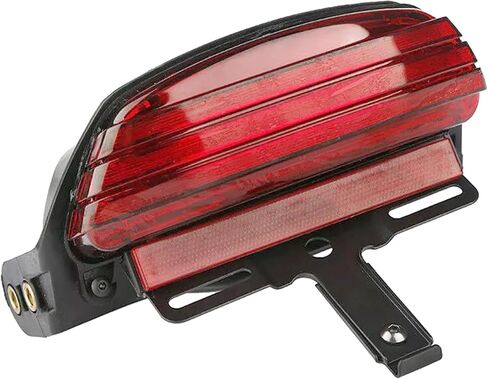 Motorcycle Tri-Bar LED Rear Fender Brake Light Turn Signal Lamp Taillight Compatible with Harley Dyna Fat Bob Softai FXST FXSTB FXSTC FXSTS FLSTSB 2006-2011(Black) in Saudi Arabia