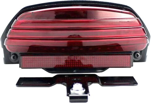 Motorcycle Tri-Bar LED Rear Fender Brake Light Turn Signal Lamp Taillight Compatible with Harley Dyna Fat Bob Softai FXST FXSTB FXSTC FXSTS FLSTSB 2006-2011(Black) in Saudi Arabia