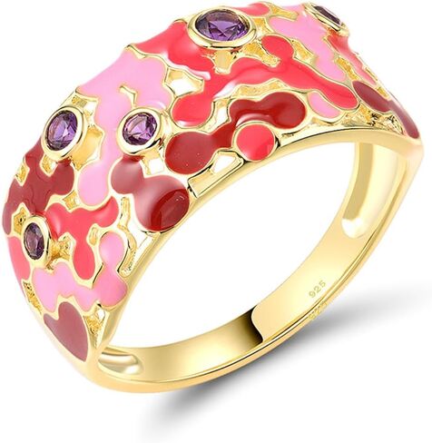Santuzza 925 Sterling Silver Mosaic Ring in Kuwait