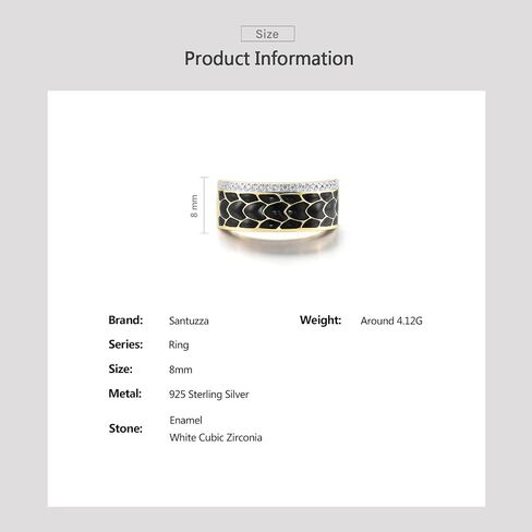 Santuzza 925 Sterling Silver Mosaic Ring in Kuwait