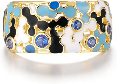 Santuzza 925 Sterling Silver Mosaic Ring in Kuwait
