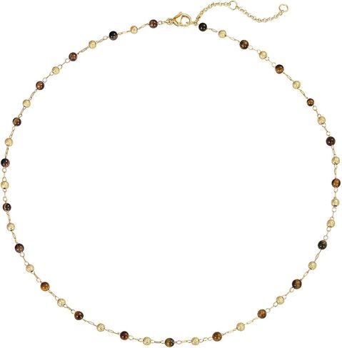قلادة Dremmy Studios Gold Choker Necklace for Women 14k Gold Plated Stone Handmade Handmed Serven Link Necklace for Jewelry Gift in Kuwait