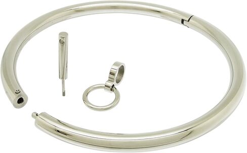Stainless steel lockable collar necklace choker Women Men Stianless steel Necklace Torques Removeable O-Rings Choker Lockable Choker in Saudi Arabia