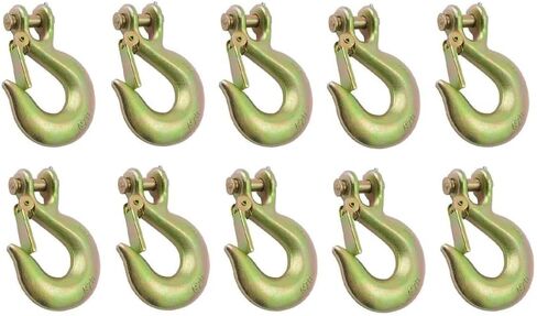 Mytee Products (10 Pack) 3/8" Clevis Slip Hook - 6,600 LBS WLL Heavy Duty Grade 70 Tow Chain Hook for Truck Trailer Tie Down in Saudi Arabia
