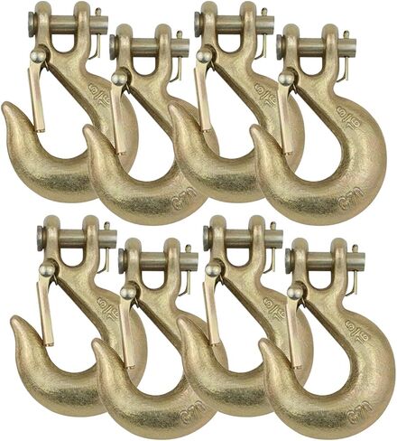 Mytee Products (10 Pack) 3/8" Clevis Slip Hook - 6,600 LBS WLL Heavy Duty Grade 70 Tow Chain Hook for Truck Trailer Tie Down in Saudi Arabia