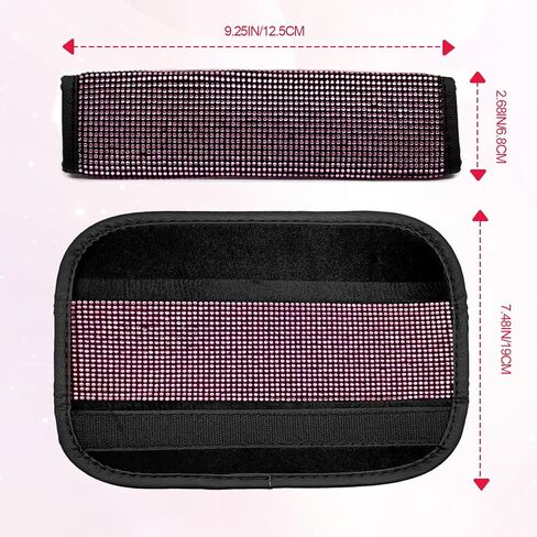 2PCS Universal Car Interior Accessories Bling Safety Belt Covers for Womens Bling Safety Belt Covers Car Safety Belt Strap Cover Shoulder Pad Fit for Car/Truck/SUV (Pink) in Saudi Arabia