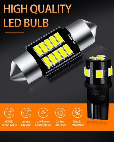White LED Bulbs Package Kit Compatible with 2006-2012 2013 2014 2015 Toyota RAV4 Interior Map Dome Light + License Plate Light and Install Tool, 8 Piece in Saudi Arabia