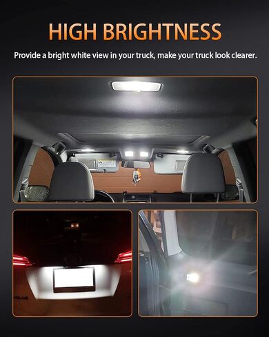White LED Bulbs Package Kit Compatible with 2006-2012 2013 2014 2015 Toyota RAV4 Interior Map Dome Light + License Plate Light and Install Tool, 8 Piece in Saudi Arabia