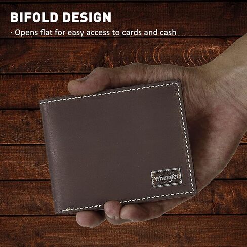 محفظة رانجلر للرجال bifold ، جلد حقيقي ، هدية له in Saudi Arabia