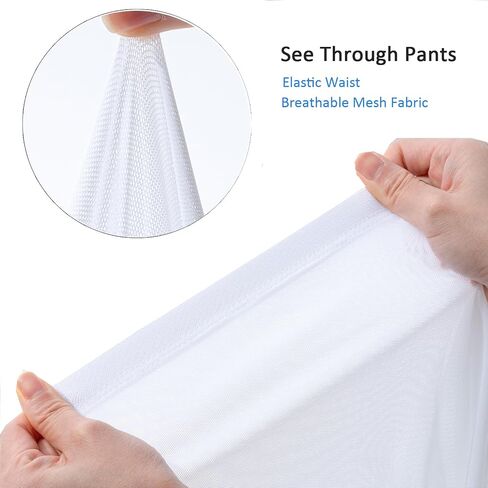 Mens Mesh See Through Pants Sexy Pajamas Bottoms Sheer Lounge Pants Summer Cool in Saudi Arabia