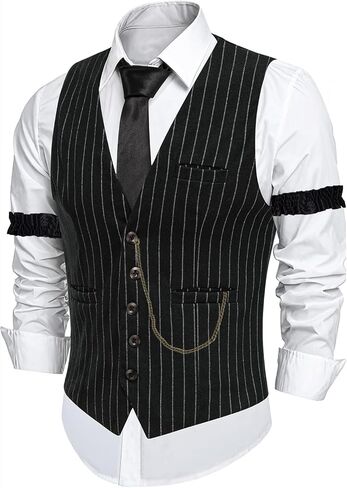 Zeroshop Halloween 1920s Costume Costume Peaky Blinders Roaring 20S Gangster Mobster Outfit in Kuwait