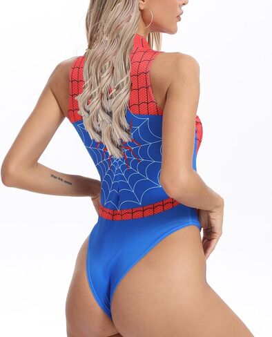 Womens Sexy Sleeveless One Piece High Neck Bodysuit Top, Rave Outfit Halloween Costume in Saudi Arabia
