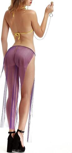 BIGFOX Women Arabian Princess Costume Sexy Lingerie Leather Bra Perspective Yarn Long Dress Cosplay Latin Belly Dancer in Saudi Arabia