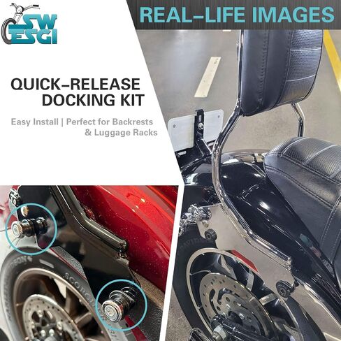 Docking Hardware Kit for Detachable Sissy Bar Luggage Racks for Harley Softail Deluxe Standard Low Rider Street Bob Fat Bob Sport Glide 114 FLDE FLHC FLSB FLSL FXBB FXFB 2018-2025 (2018 Later) in Saudi Arabia