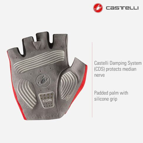 CASTELLI Men’s Espresso Glove, Short-Finger Cycling Gloves with Padding & UPF Protection for Road & Gravel Biking in Kuwait