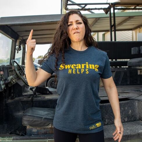 Grunt Style Swearing Helps Boyfriend Fit Women's T-Shirt in Saudi Arabia