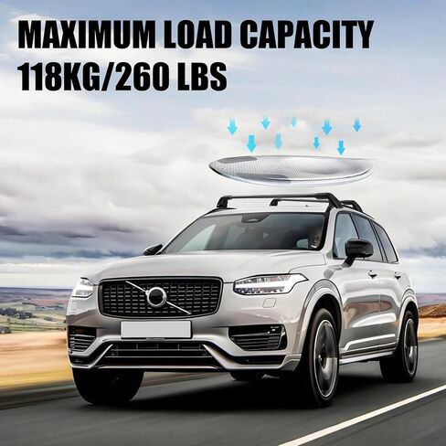 Psler Heavy Duty Roof Racks Cross Bars Compitable with Volvo XC90 2018 2019 2020 2021 2022 2023 2024 2025 with Metal Anti-Theft Lock, Aluminum Roof Rails Crossbars Anti-Theft Non-Corrosion in Saudi Arabia
