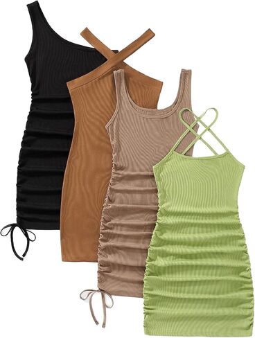 Breezy Lane 4 قطع فستان قصير للنساء Sexy Club Bodycon Mini Party Dresses in Kuwait