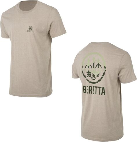 Beretta Men's Alps Retro Lightweight Breatable Cotton/Poly Blend Crewneck غير الرسمي في الهواء الطلق الصيد قصير الأكمام تي شيرت in Kuwait
