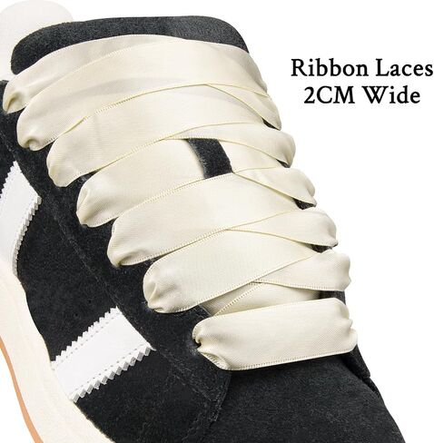 2CM Ribbon Laces for Adidas Samba Shoes Wide Flat Satin Shoelaces Strings for Sneakers in Saudi Arabia