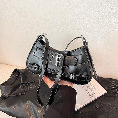 Sanxine Shoulder Bags for Women Small Y2k Purses Punk Shoulder Purse Lightweight Hobo Bag Handbags Trendy Crescent Bags in Saudi Arabia