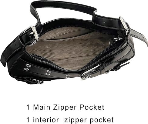 Sanxine Shoulder Bags for Women Small Y2k Purses Punk Shoulder Purse Lightweight Hobo Bag Handbags Trendy Crescent Bags in Saudi Arabia