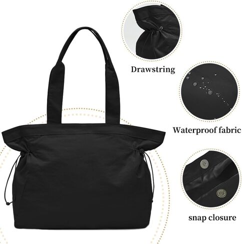 Tote Bags for Women 18L Side Cinch Hobo Bags Foldable Shopper Bag Shoulder Bag for Gym, Work, Travel in Saudi Arabia