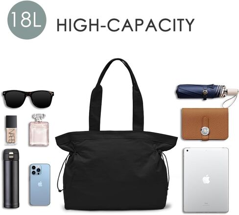 Tote Bags for Women 18L Side Cinch Hobo Bags Foldable Shopper Bag Shoulder Bag for Gym, Work, Travel in Saudi Arabia