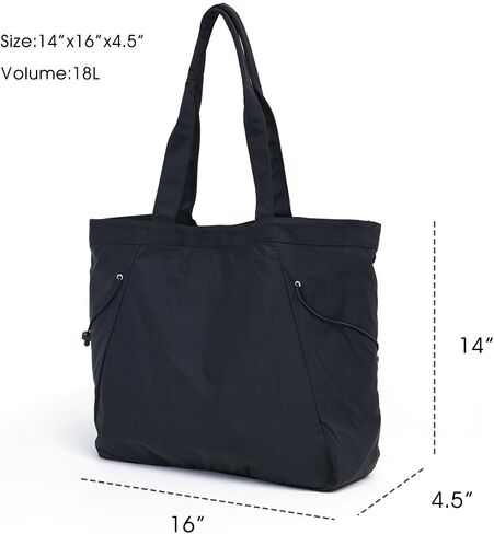 Tote Bags for Women 18L Side Cinch Hobo Bags Foldable Shopper Bag Shoulder Bag for Gym, Work, Travel in Saudi Arabia