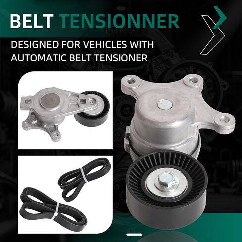 مجموعة موتر حزام محرك ، 38485 FIT For Ford Explorer Edge Fusion 2007-2012 ، Fit for Lincoln MKX MKZ 2007-2012 ، for Mazda 6 CX-9 2007-2015 ، V6 3.5/3.7 L V6 ، 49450 6pk1040 4pk894f in Saudi Arabia