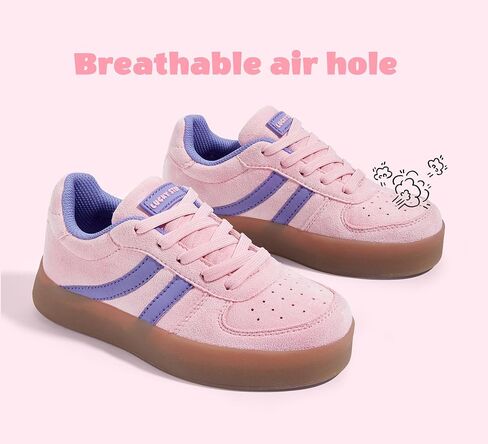 LUCKY STEP Unisex-Child Kid's Sneakers Lace Up School Fashion Platform Breathable Tennis Athletic Running Walking Shoes for Boys Girls in Saudi Arabia