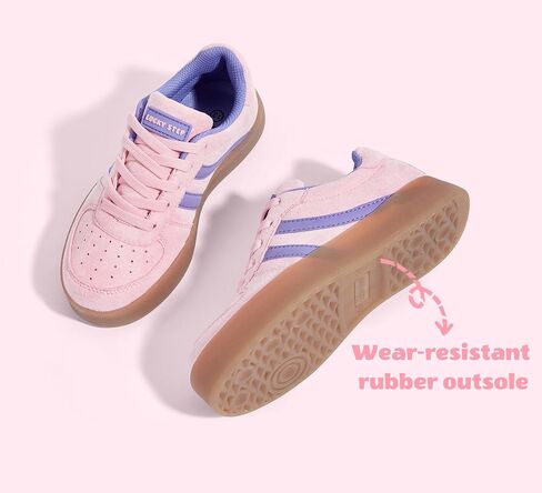 LUCKY STEP Unisex-Child Kid's Sneakers Lace Up School Fashion Platform Breathable Tennis Athletic Running Walking Shoes for Boys Girls in Saudi Arabia