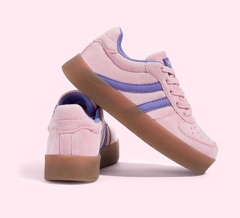 LUCKY STEP Unisex-Child Kid's Sneakers Lace Up School Fashion Platform Breathable Tennis Athletic Running Walking Shoes for Boys Girls in Saudi Arabia